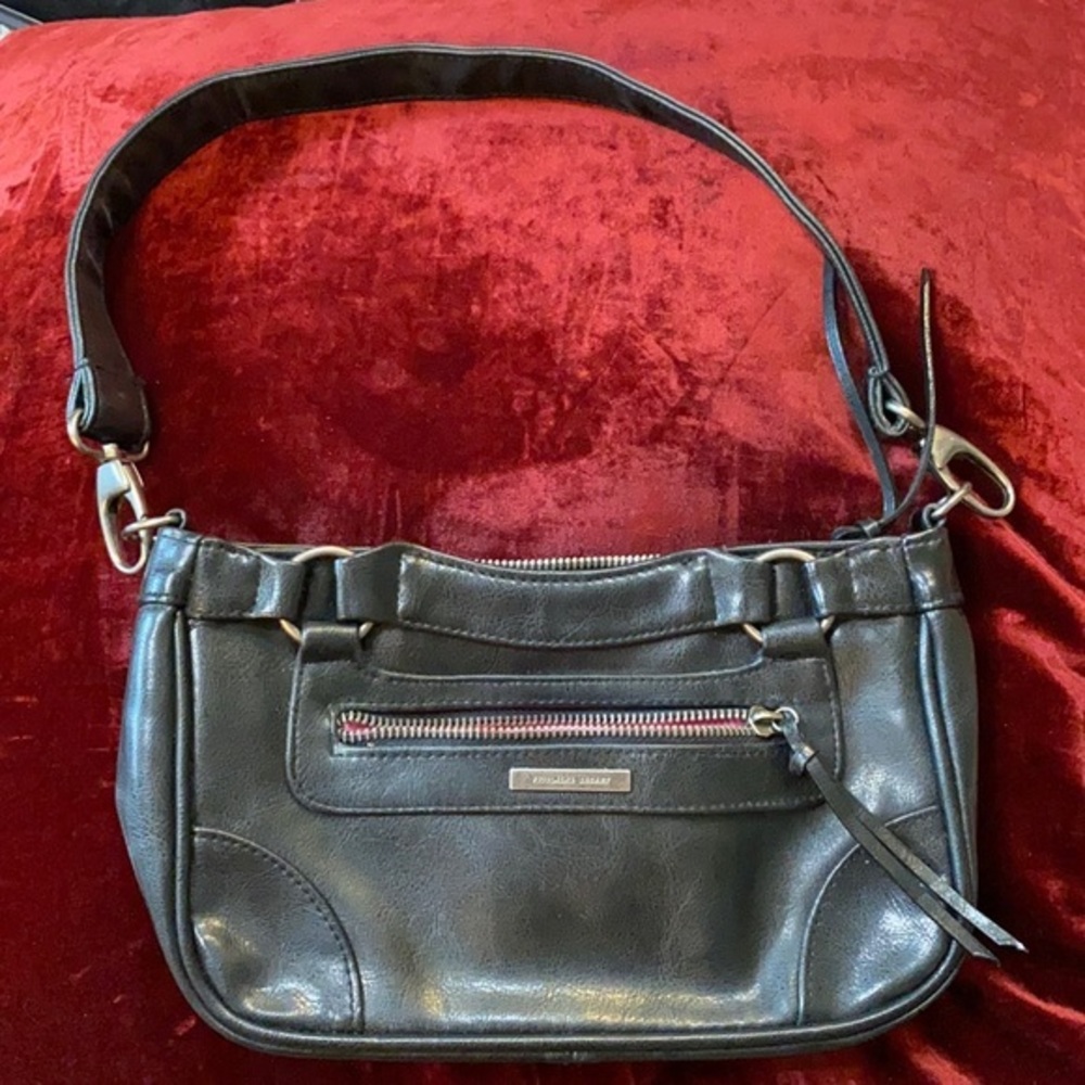 Vintage Y2K Victoria’s Secret Black Baguette Shoulder Bag Pink Lining